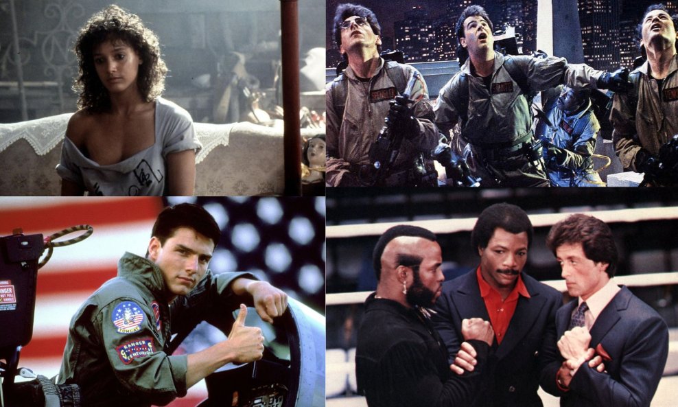'Flashdance', 'Ghostbusters', 'Top Gun', 'Rocky III'