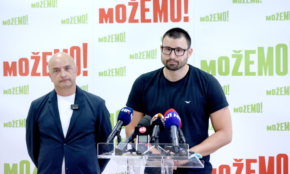 Konferencija stranke Možemo!: Gordan Bosanac i Marin Živković