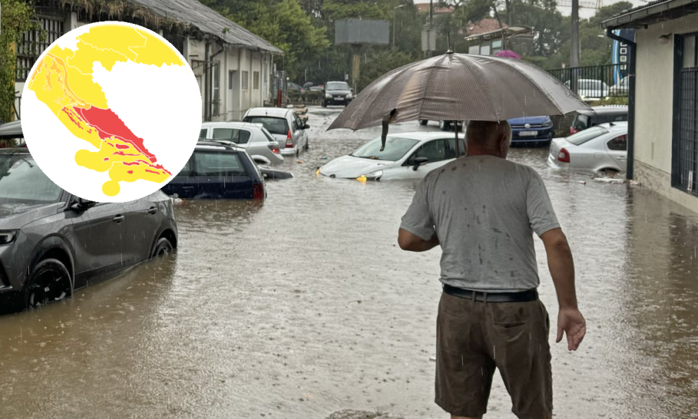 I na jugu Hrvatske postoji opasnost od bujica i tuče.