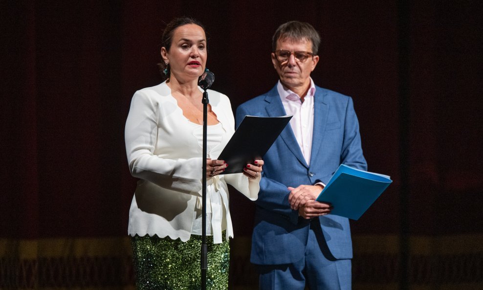 Intendandica HNK Iva Hraste Soćo i programski direktor festivala Seid Serdarević