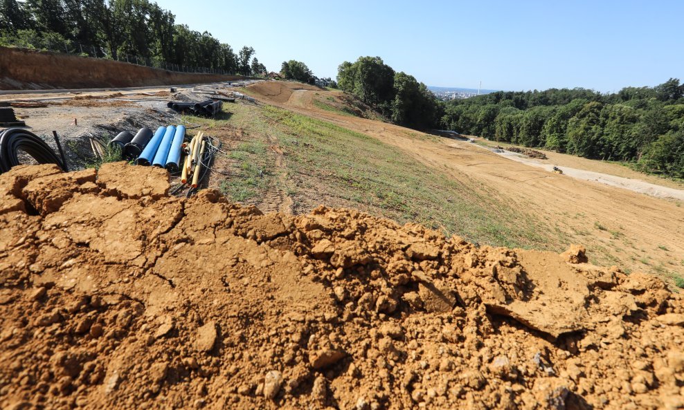 Zagreb: Sanacija klizišta na Pantovčaku, srpanj 2025.