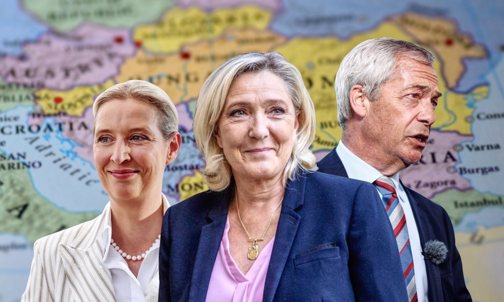 Alice Weidel, Marine Le Pen i Nigel Farage