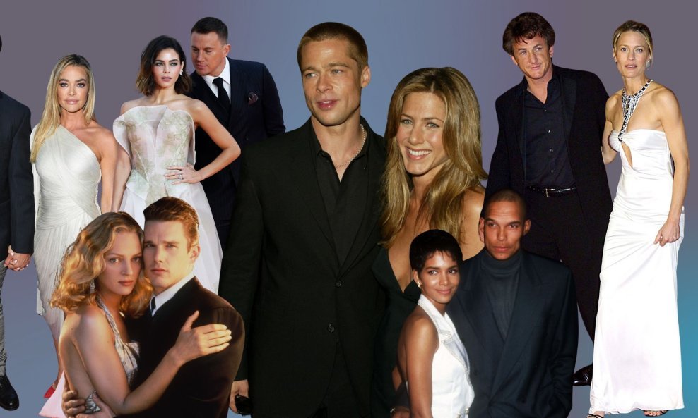Aaron Phypers i Denise Richards, Jenna Dewan i Channing Tatum, Uma Thurman i Ethan Hawke, Brad Pitt i Jennifer Aniston, Halle Berry i David Justice, Sean Penn i Robin Wright