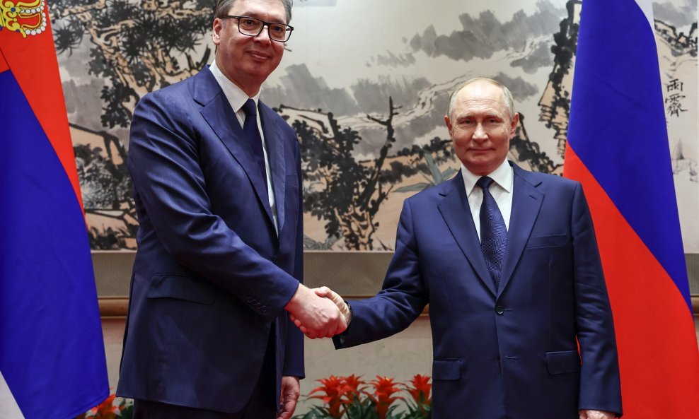 Aleksandar Vučić i Vladimir Putin u Pekingu, Kina