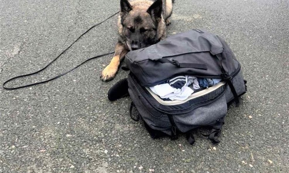 Policijski psi su nanjušili 14 kilograma droge u ruksaku 23-godišnjaka