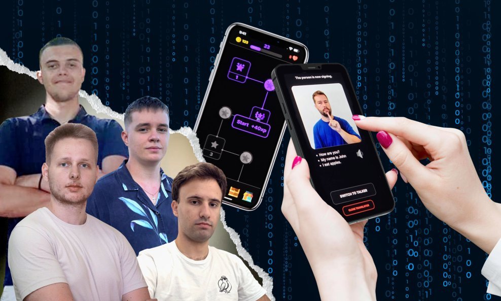 Aplikaciju 'Gestura' osmislila su četvorica studenata Tehničkog fakulteta u Rijeci - Karlo Jakopović, Bruno Pjevalica, Marin Mikulec i Nolan Ilisić.