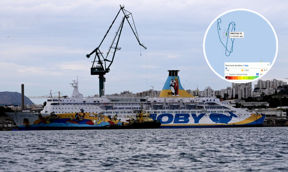 Moby Drea dotegljen je iz Splita do luke na samom vrhu talijanske 'čizme' prije najmanje dva dana