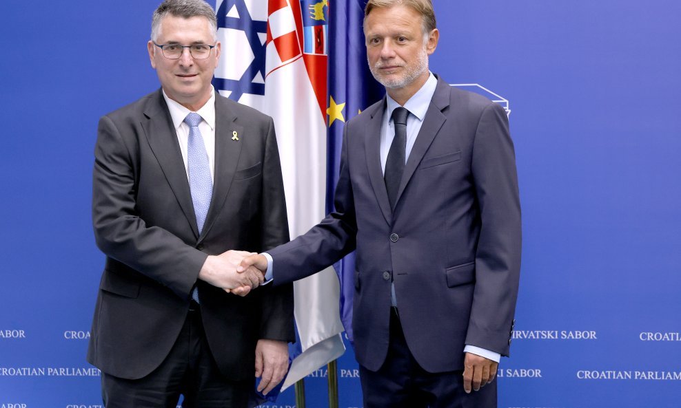 Izraelski šef diplomacije Gideon Saar i predsjednik Hrvatskog sabora Gideon Saar