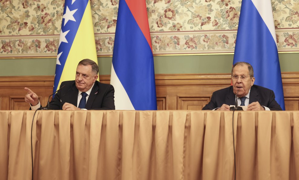 Milorad Dodik sa Sergejom Lavrovim, šefom ruske diplomacije u Moskvi