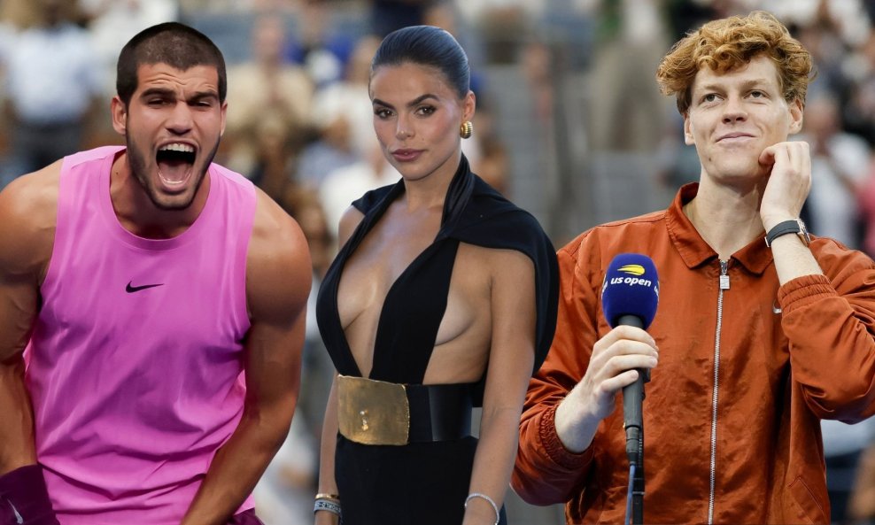 Carlos Alcaraz, Brooks Nader, Jannik Sinner
