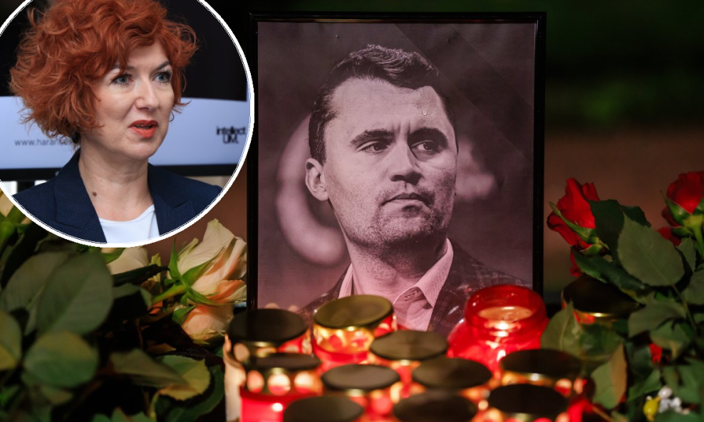 Marijana Grbeša-Zenzerović (u krugu) i Charlie Kirk
