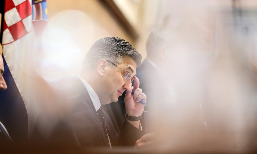 Andrej Plenković na prošlom aktualnom satu u Hrvatskom saboru.