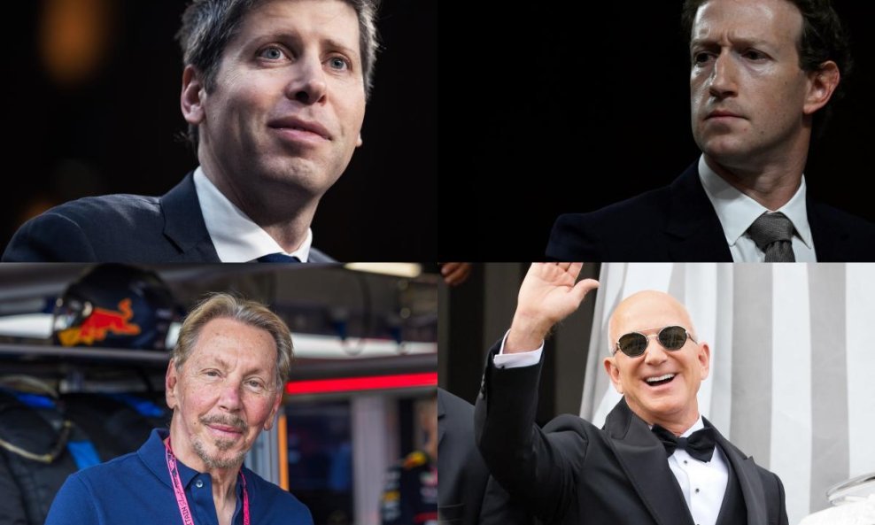 Sam Altman, Mark Zuckerberg, Larry Ellison, Jeff Bezos