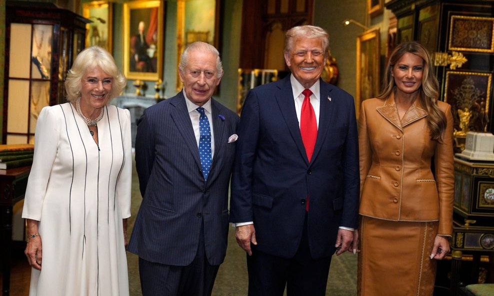 Kraljica Camilla, kralj Charles III, Donald Trump, Melania Trump