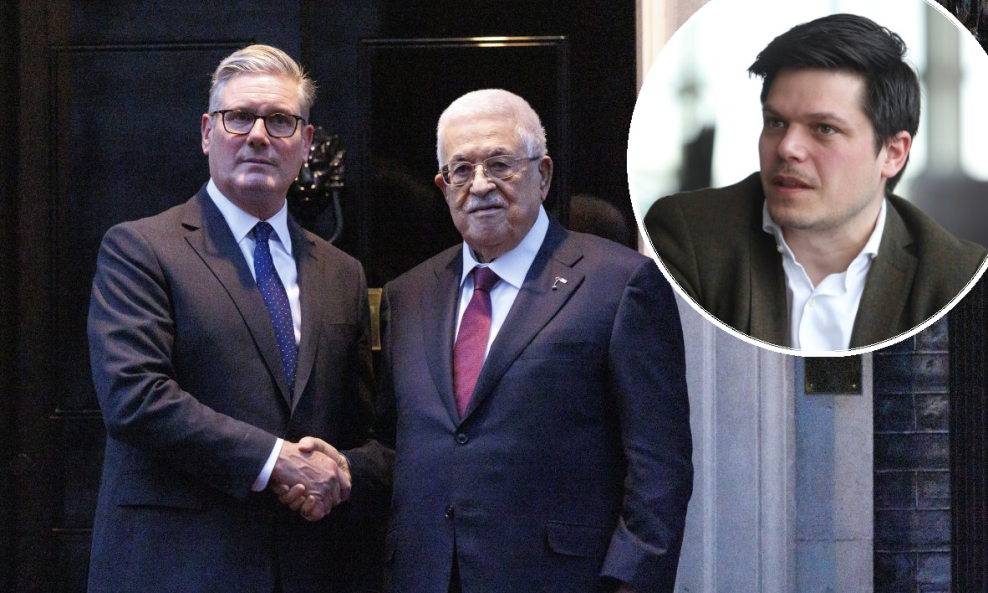 Keir Starmer, Mahmud Abas, Višeslav Raos (u krugu)