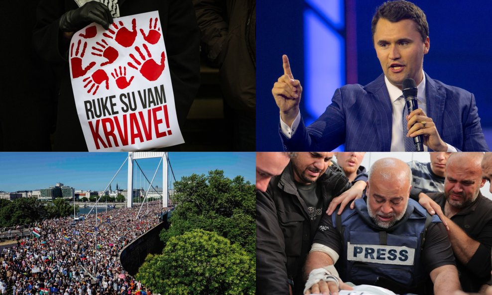 Prosvjedi u Srbiji, Charlie Kirk, Pride u Budimpešti, palestinski novinar Wael Al-Dahdouh