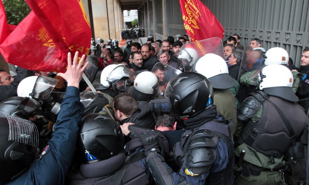 Protest protiv nezaposlenosti u Ateni 2014.