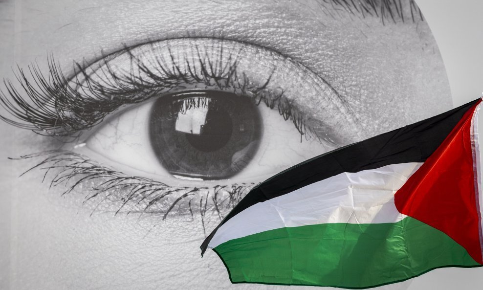 Palestinska zastava snimljena prilikom prosvjeda na filmskom festivalu u San Sebastianu (ilustrativna fotografija)