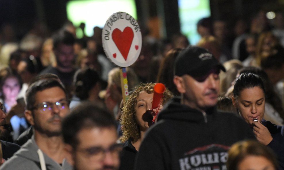 Ilustracija/Prosvjed u Beogradu