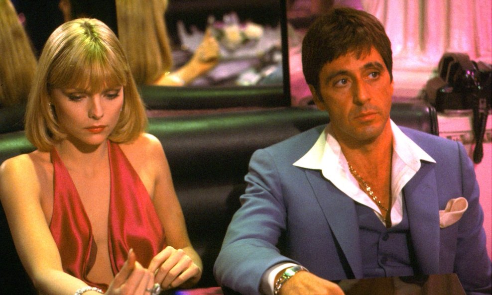 Michelle Pfeiffer i Al Pacino u filmu 'Lice s ožiljkom' (1983.)