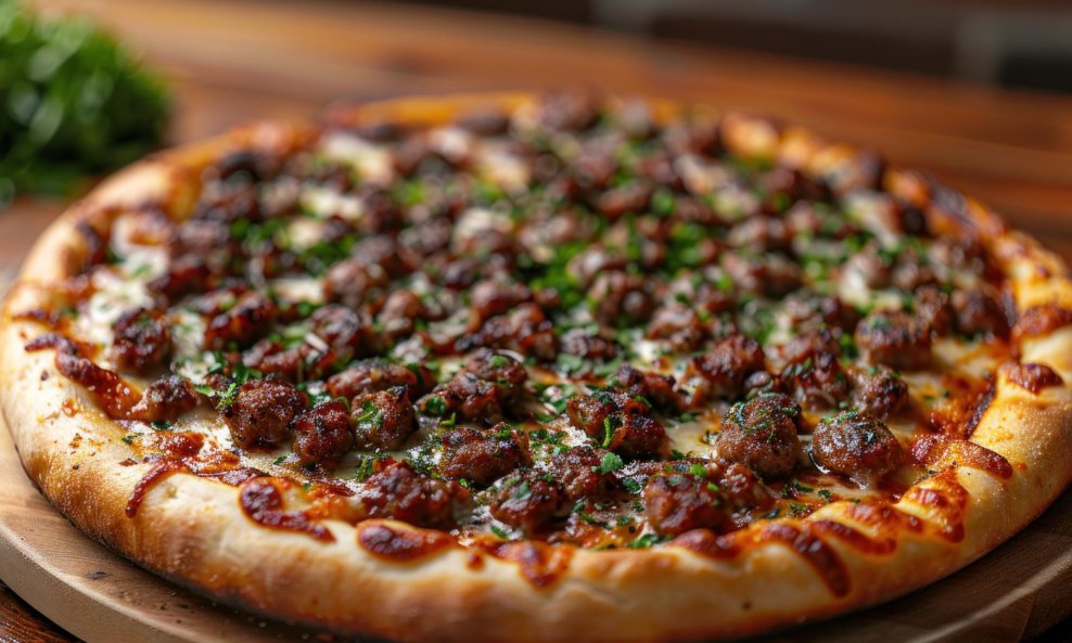 Pizza s mesnim okruglicama