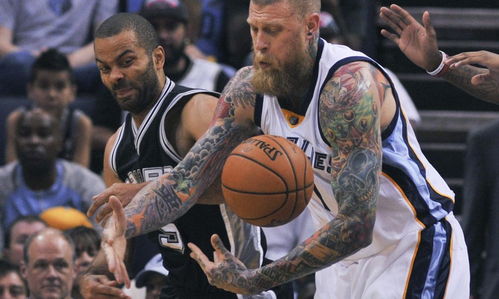 Chris Andersen i Tony Parker