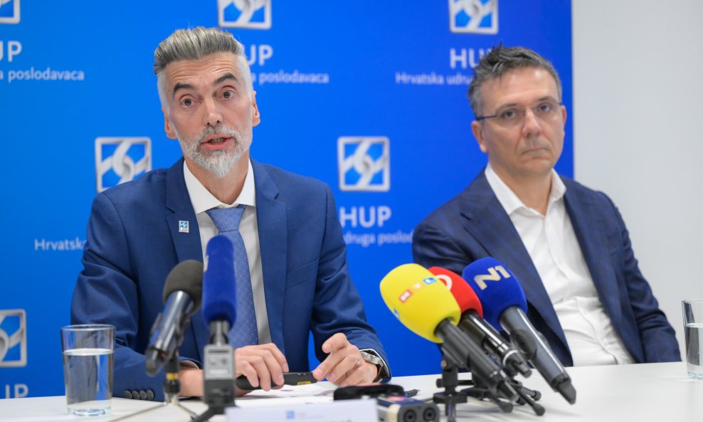 Predsjednik HUP-a Mislav Balković i glavni ekonomist Hrvoje Stojić