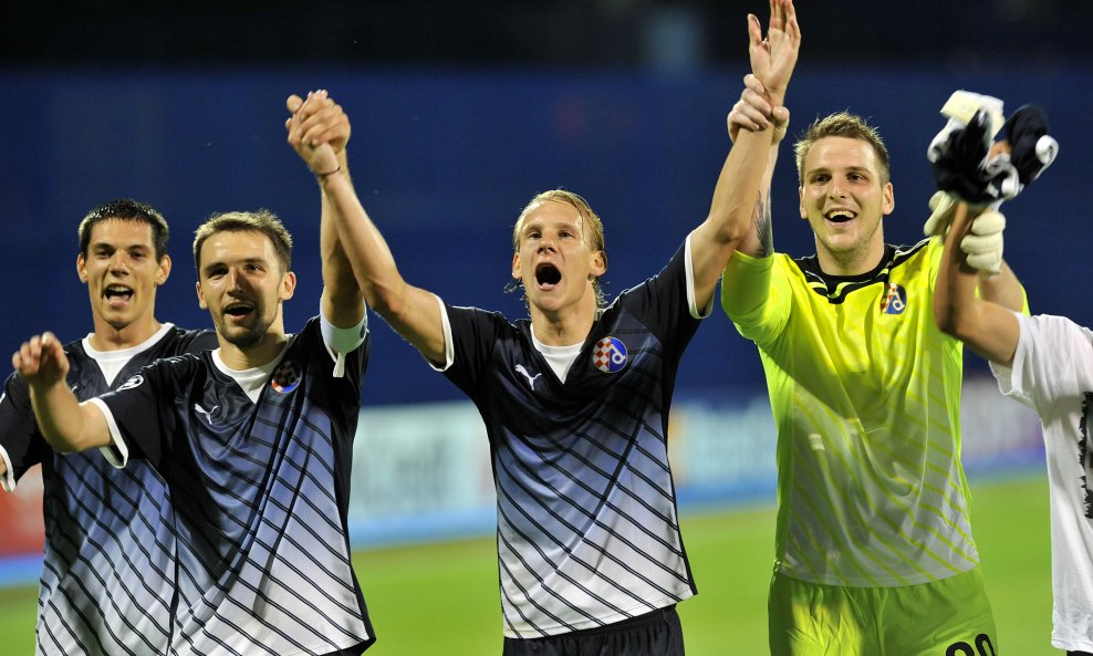 Prva utakmica play-offa Lige prvaka. GNK Dinamo - FF Malmo. Ante Rukavina, Milan Badelj, Domagoj Vida, Ivan Kelava