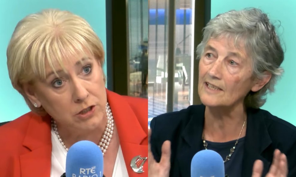 Predsjednička debata između glavnih kandidatkinja: Heather Humphreys (lijevo) Catherine Connolly (desno)