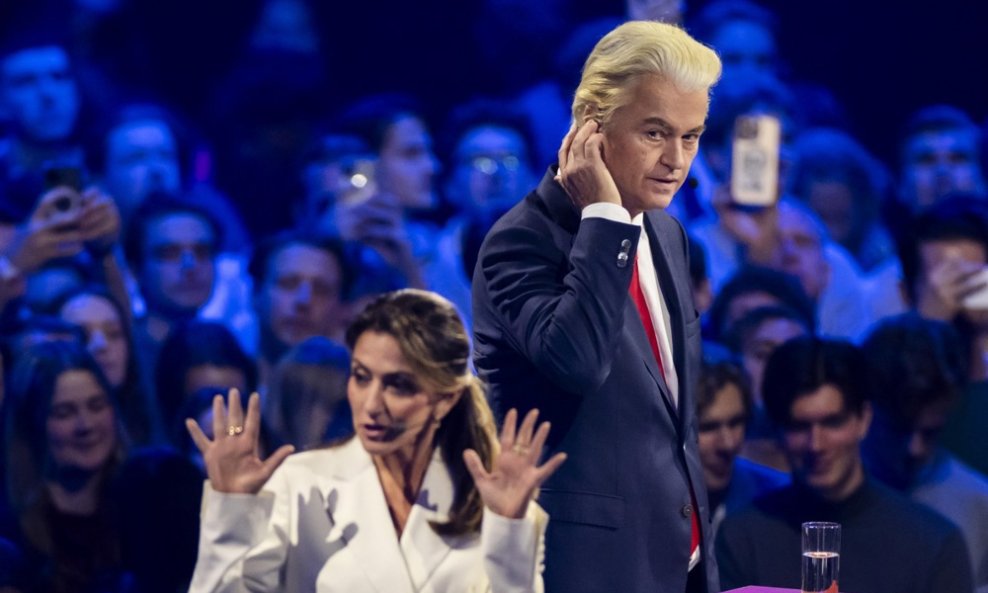 Krajnje desni političar Geert Wilders na debati za parlamentarne izbore u Nizozemskoj