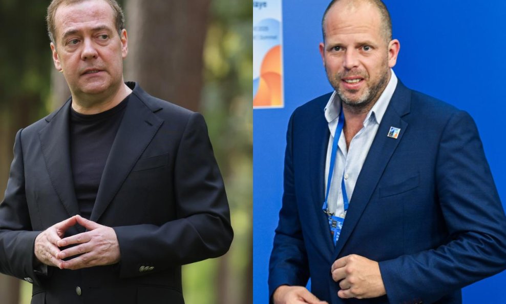 Dmitrij Medvedev i Theo Francken