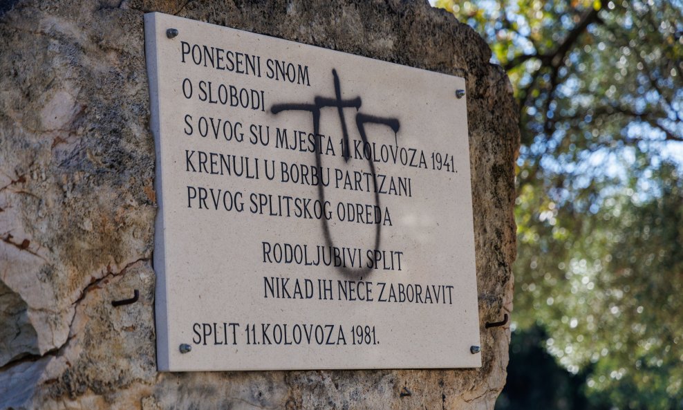 Išaran spomenik prvom splitskom partizanskom odredu
