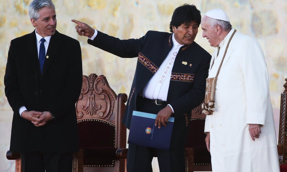 Evo Morales i Papa Franjo