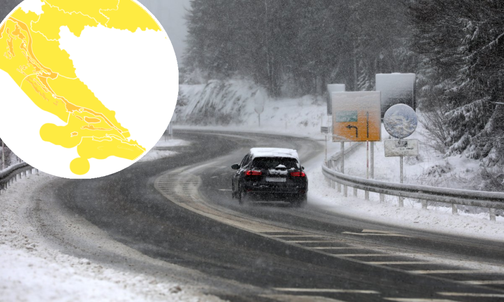 U utorak osim kiše, u višem gorju će biti i snijega.