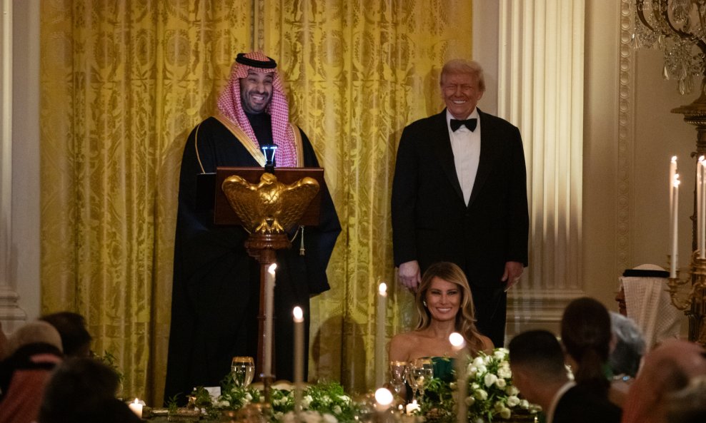 Raskošna večera u Bijeloj kući koju je američki predsjednik Donald Trump organizirao za posjet saudijskog prijestolonasljednika