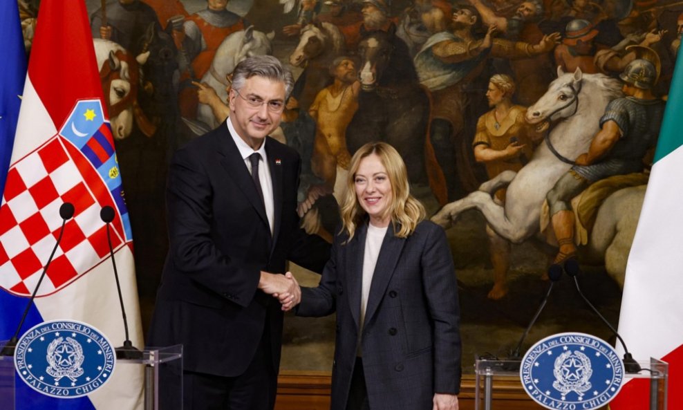 Andrej Plenković i Giorgia Meloni