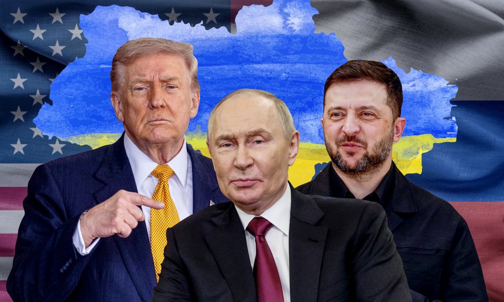 Donald Trump, Vladimir Putin i Volodimir Zelenski