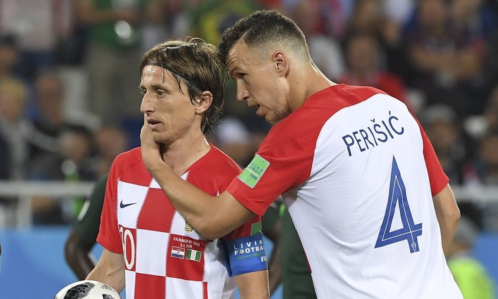 Luka Modrić i Ivan Perišić Hrvatska