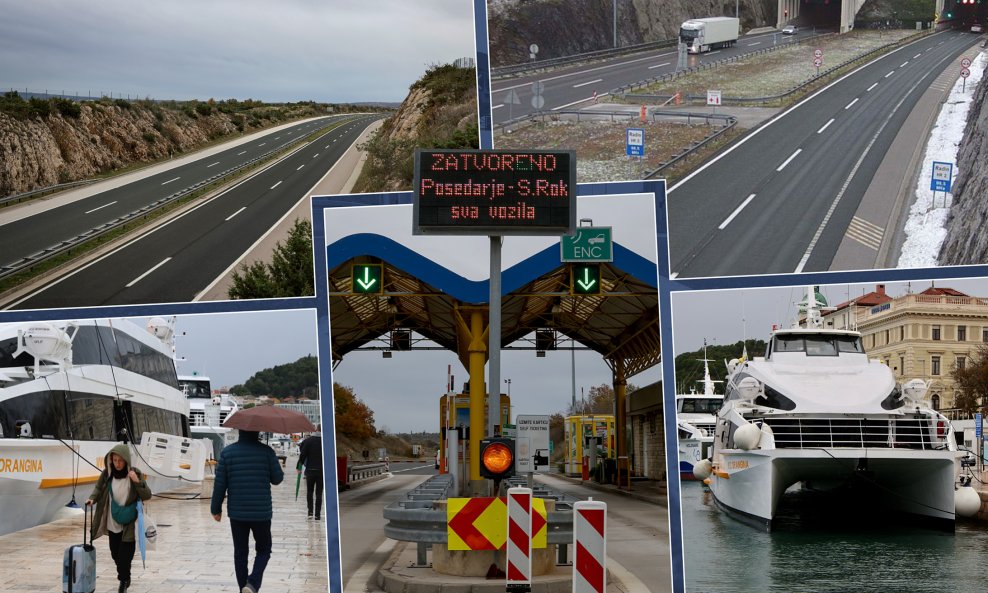 Za sav promet ztvorena je dionica autoceste A1 između Posedarja i Sv. Roka