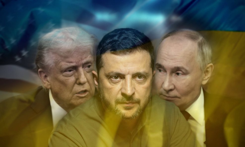Donald Trump, Volodimir Zelenski i Vladimir Putin