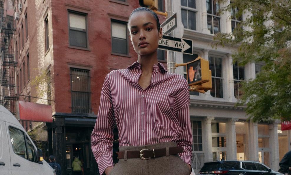 Zara: Smeđe krojene hlače