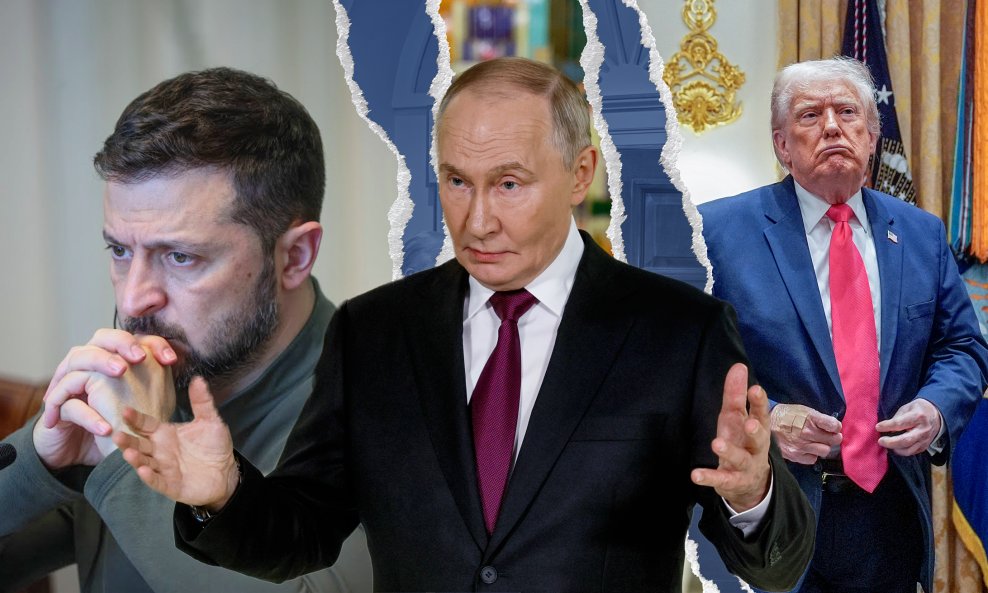 Volodimir Zelenski, Vladimir Putin i Donald Trump