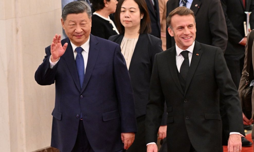 Emmanuel Macron i Xi Jinping