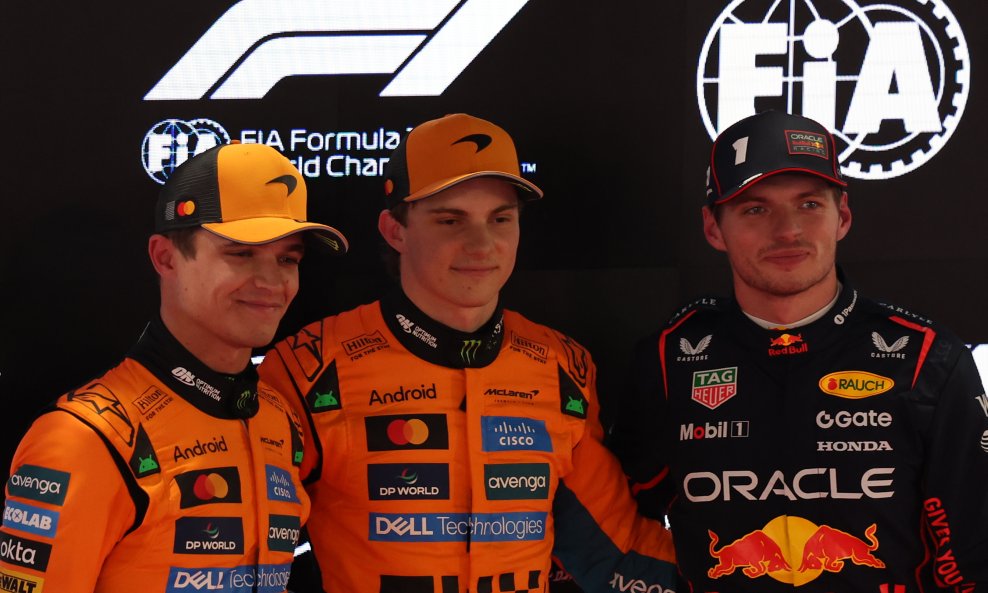 Norris, Piastri i Verstappen
