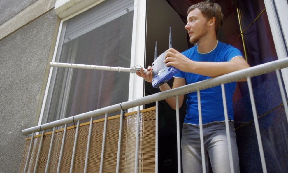 Valent Turković - na balkonu svog stana
