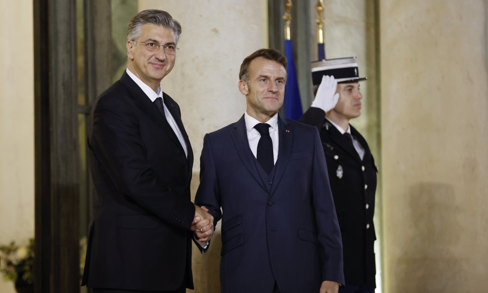 Premijer Andrej Plenković sastao se s francuskim predsjednikom Emmanuelom Macronom