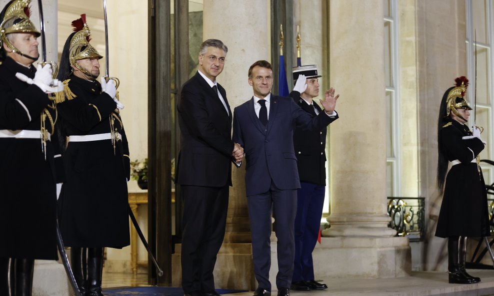 Premijer Andrej Plenković sastao se s francuskim predsjednikom Emmanuelom Macronom