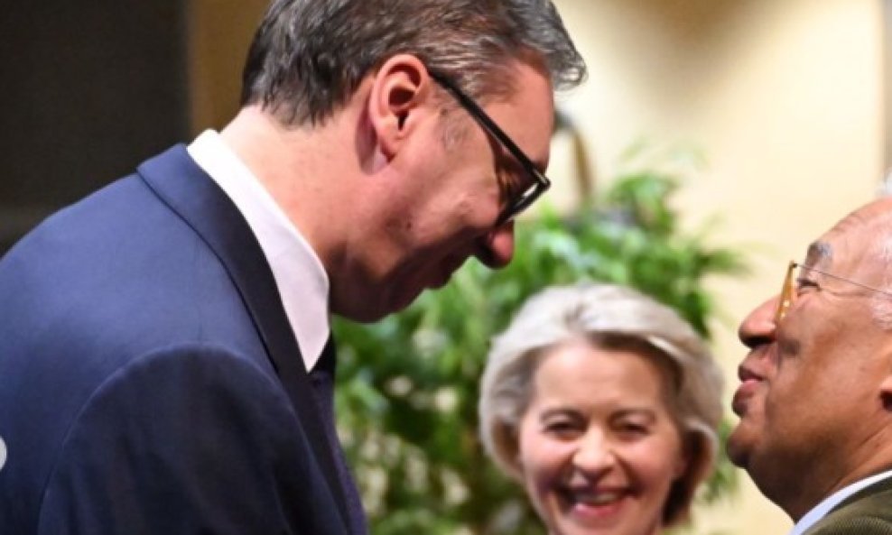 Aleksandar Vučić, Ursula von der Leyen i Antonio Costa