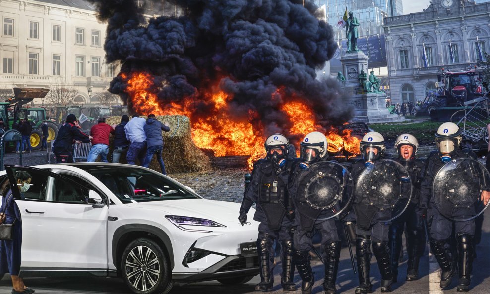 Na europskim ulicama sve je više kineskih automobila, no i pobunjenih poljoprivrednika