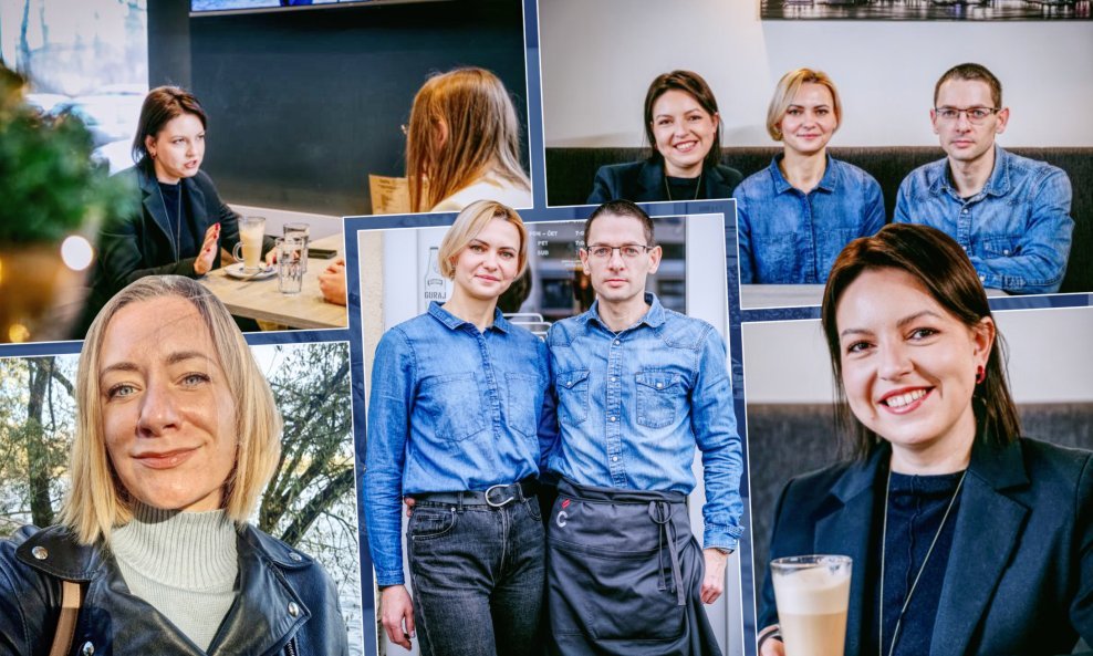 Tportalovi sugovornici: Pavlina Vasiljenko (lijevo), bračni par Kvaša (u sredini), Irina Pronenko (desno)